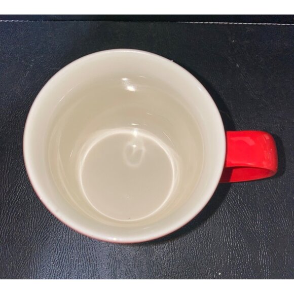Starbucks Red Ceramic Coffee Mug With Green Logo Design - Picture 10 of 10
